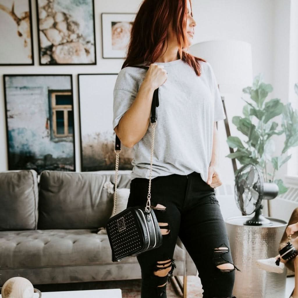 Chelsea + Cole for Itzy Ritzy Studded Double Take Crossbody Diaper Bag - Image 2